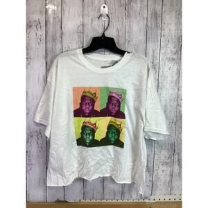 The Notorious B.I.G Women's Short Sleeve Cotton T Shirt White Size XL